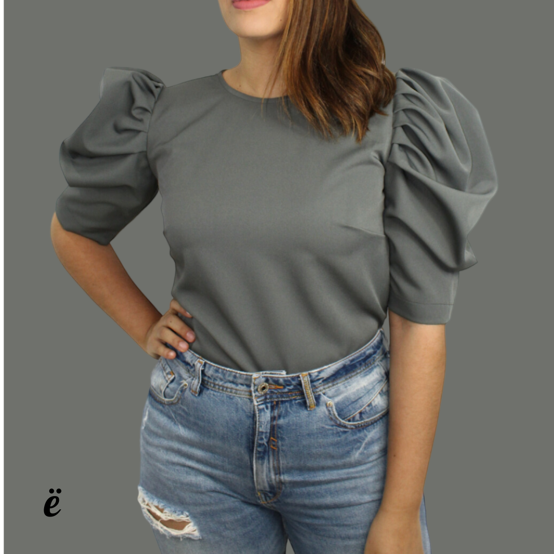 Grey Basic Blouse
