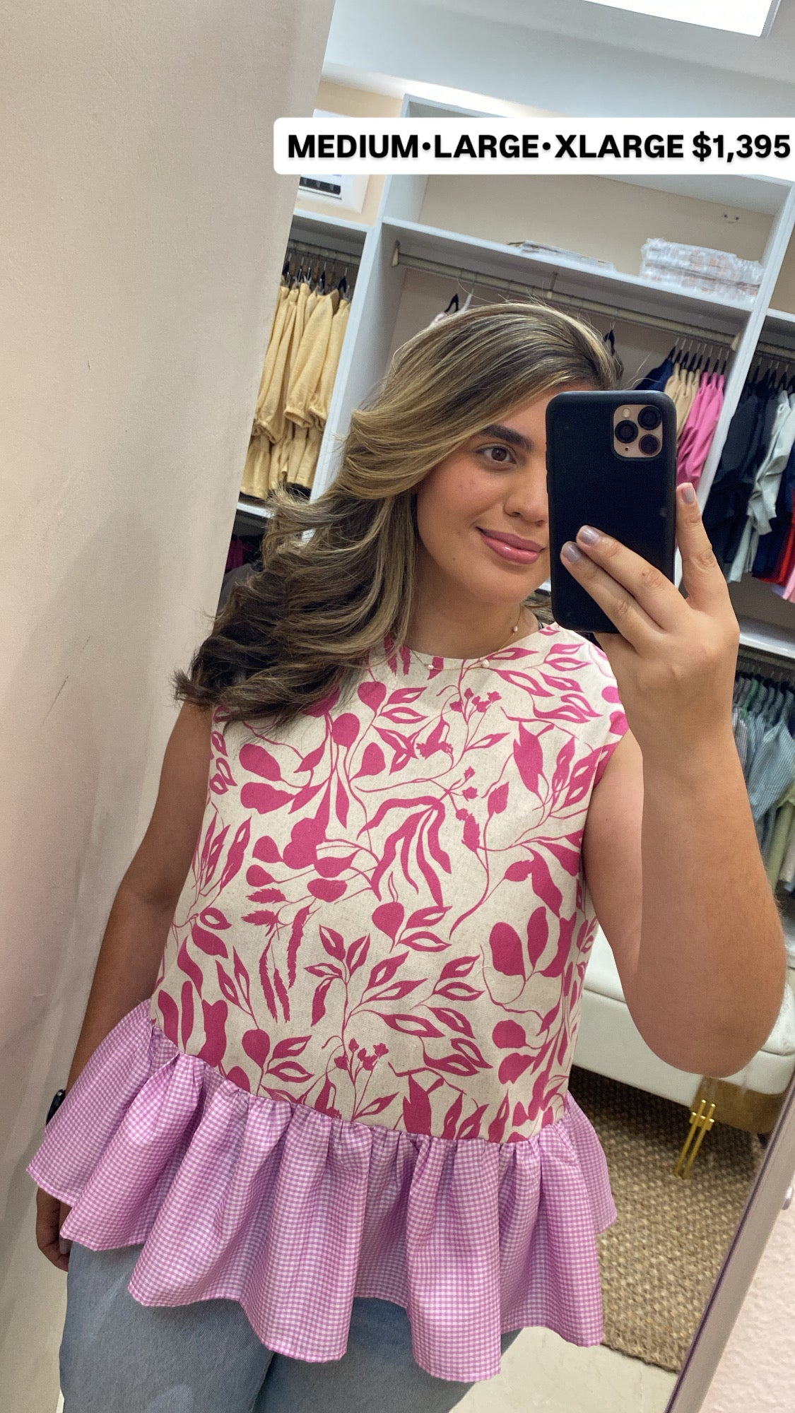 Peplum TOP Rosa Fucsia