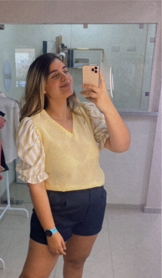 LINO BLUSA AMARILLA RAYAS