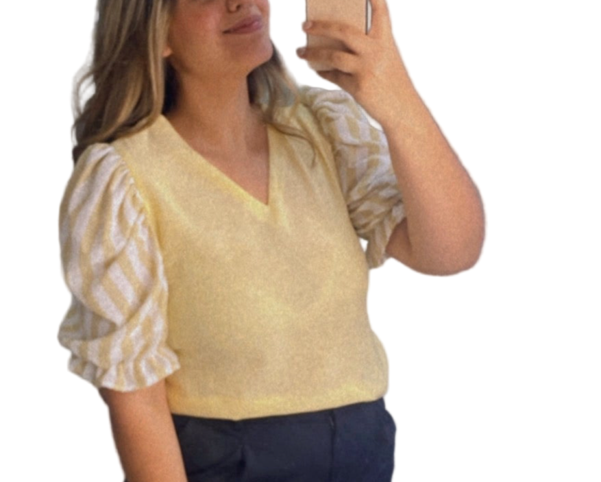 LINO BLUSA AMARILLA RAYAS