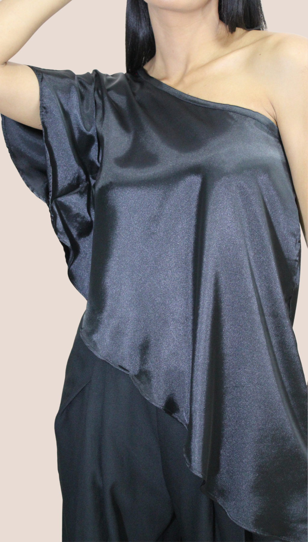 SATIN LONG NEGRO