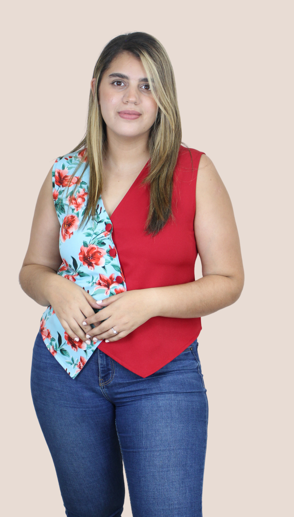 VEST combi red +Blue