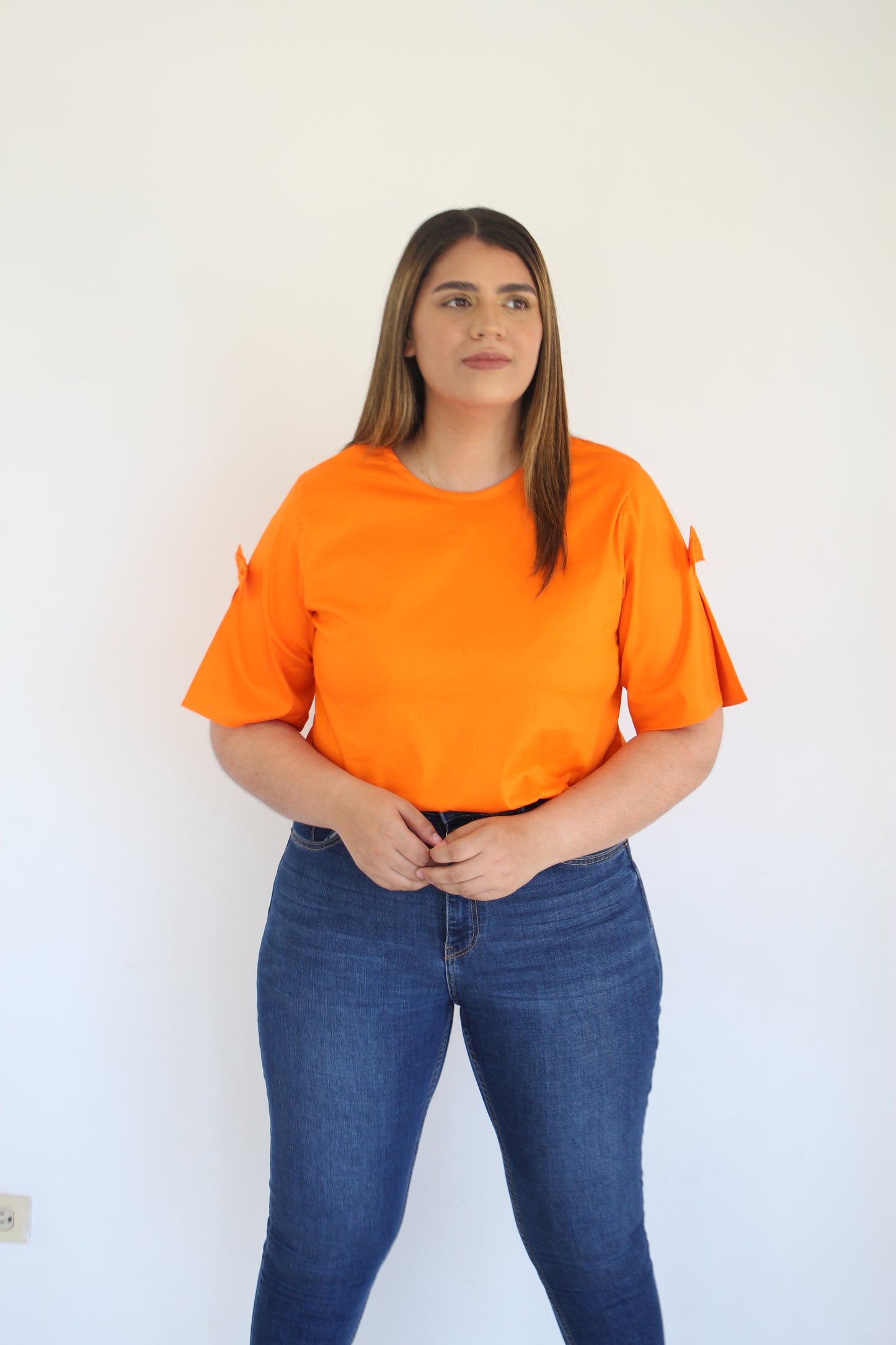 Lazos naranja Blouse