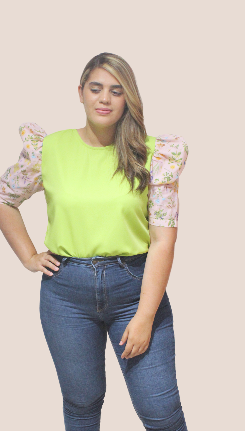 GREEN vibrantes Mangas PUFFI