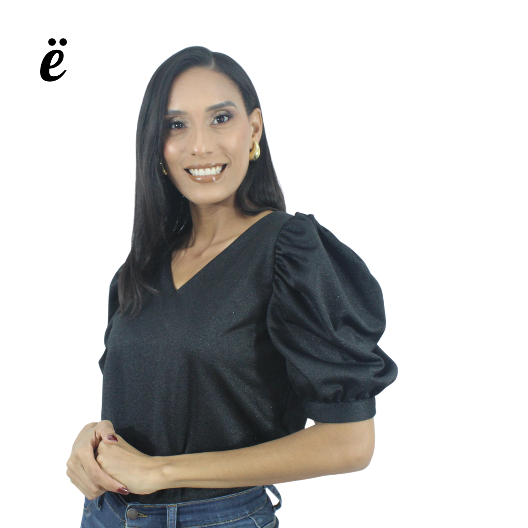 Black Brilli Blouse