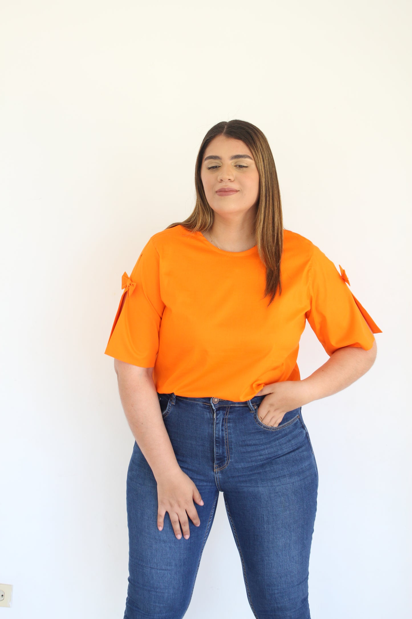 Lazos naranja Blouse