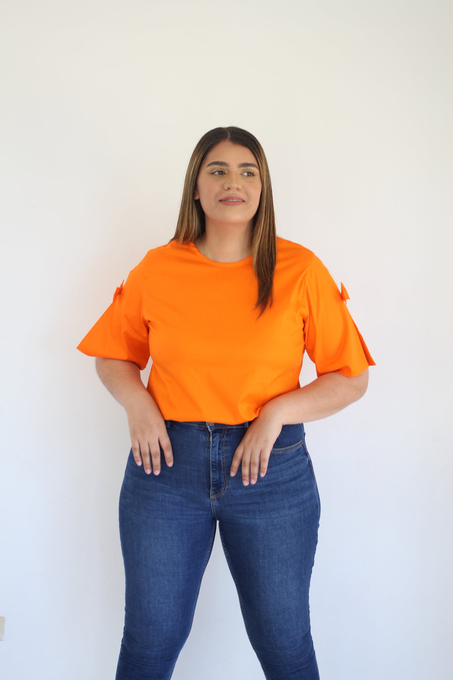 Lazos naranja Blouse