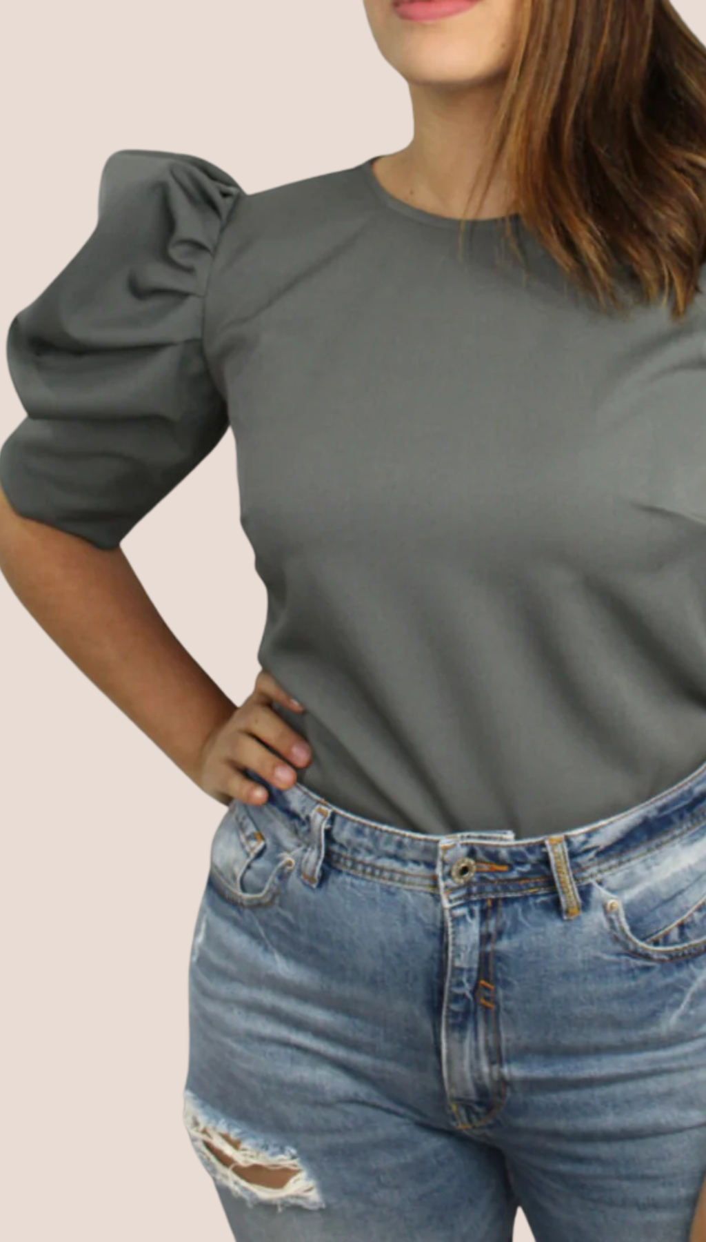 Grey Basic Blouse