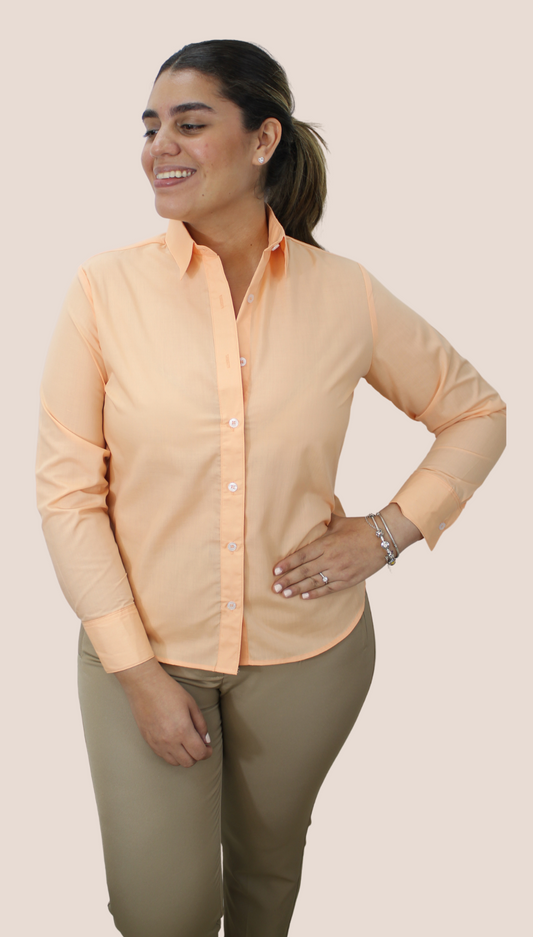 Camisa Salmon Mangas Largas