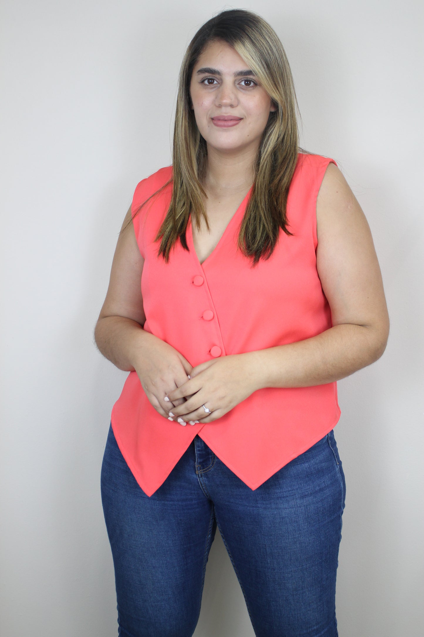 VEST Básico coral
