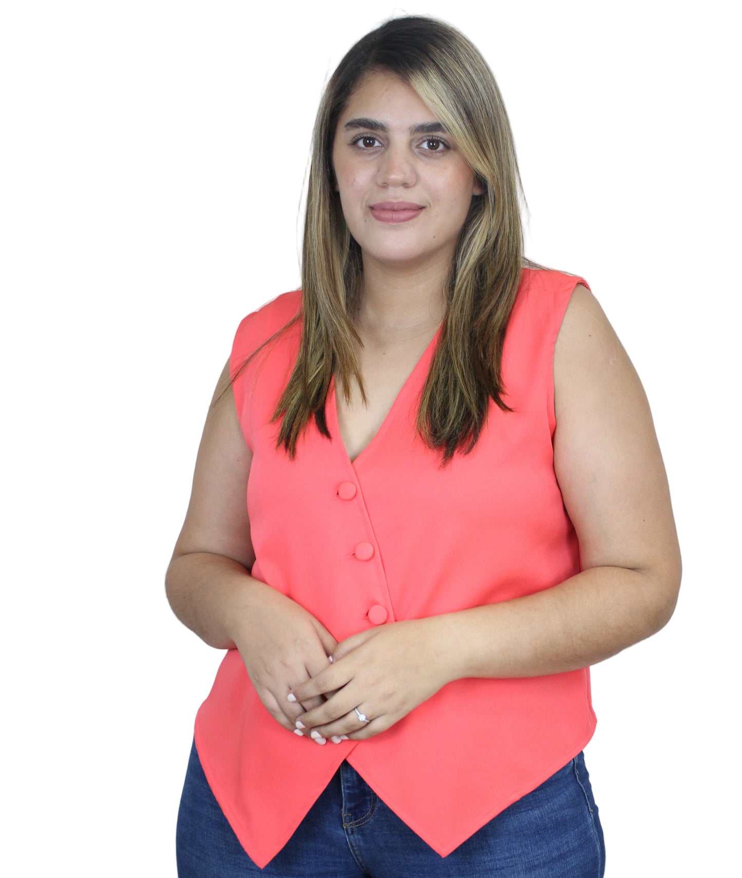 VEST Básico coral