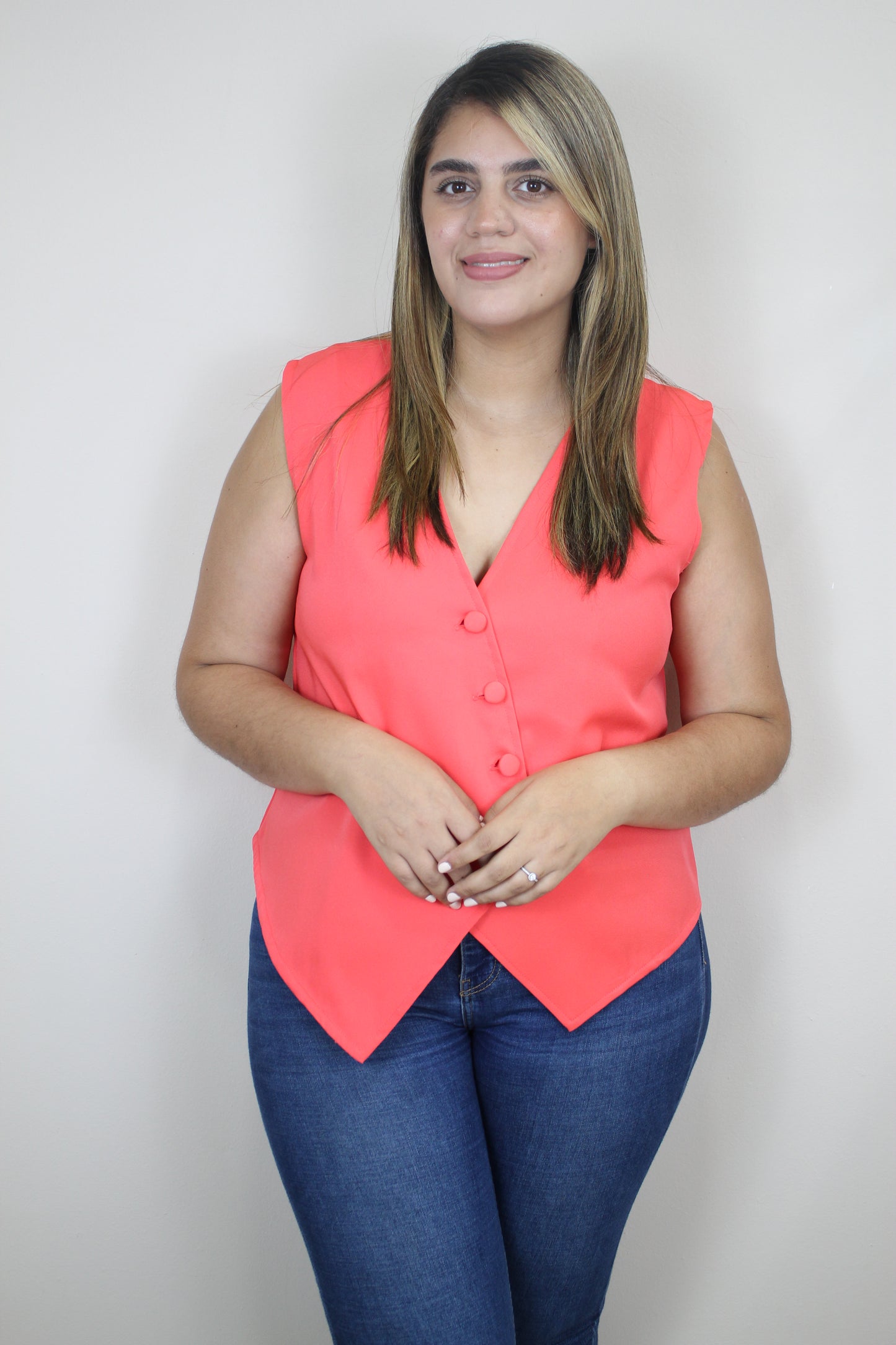 VEST Básico coral