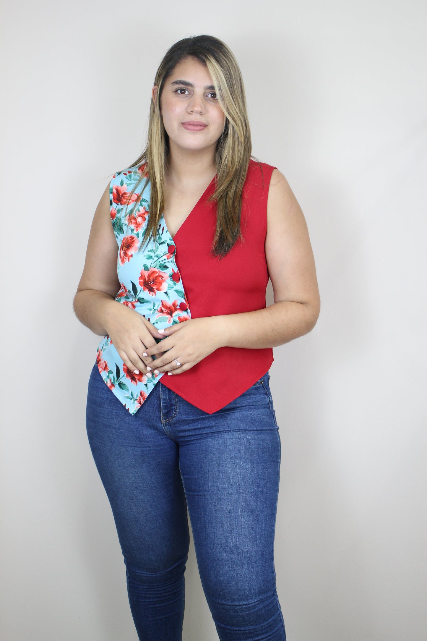 VEST combi red +Blue
