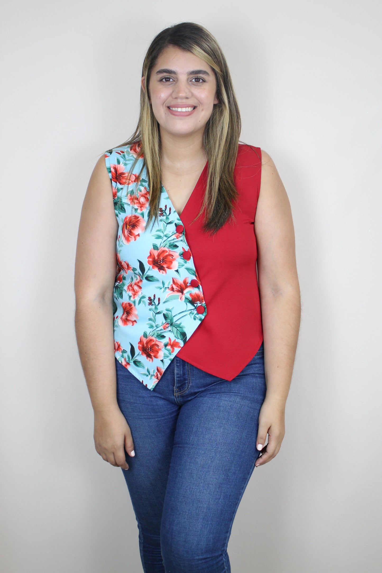 VEST combi red +Blue