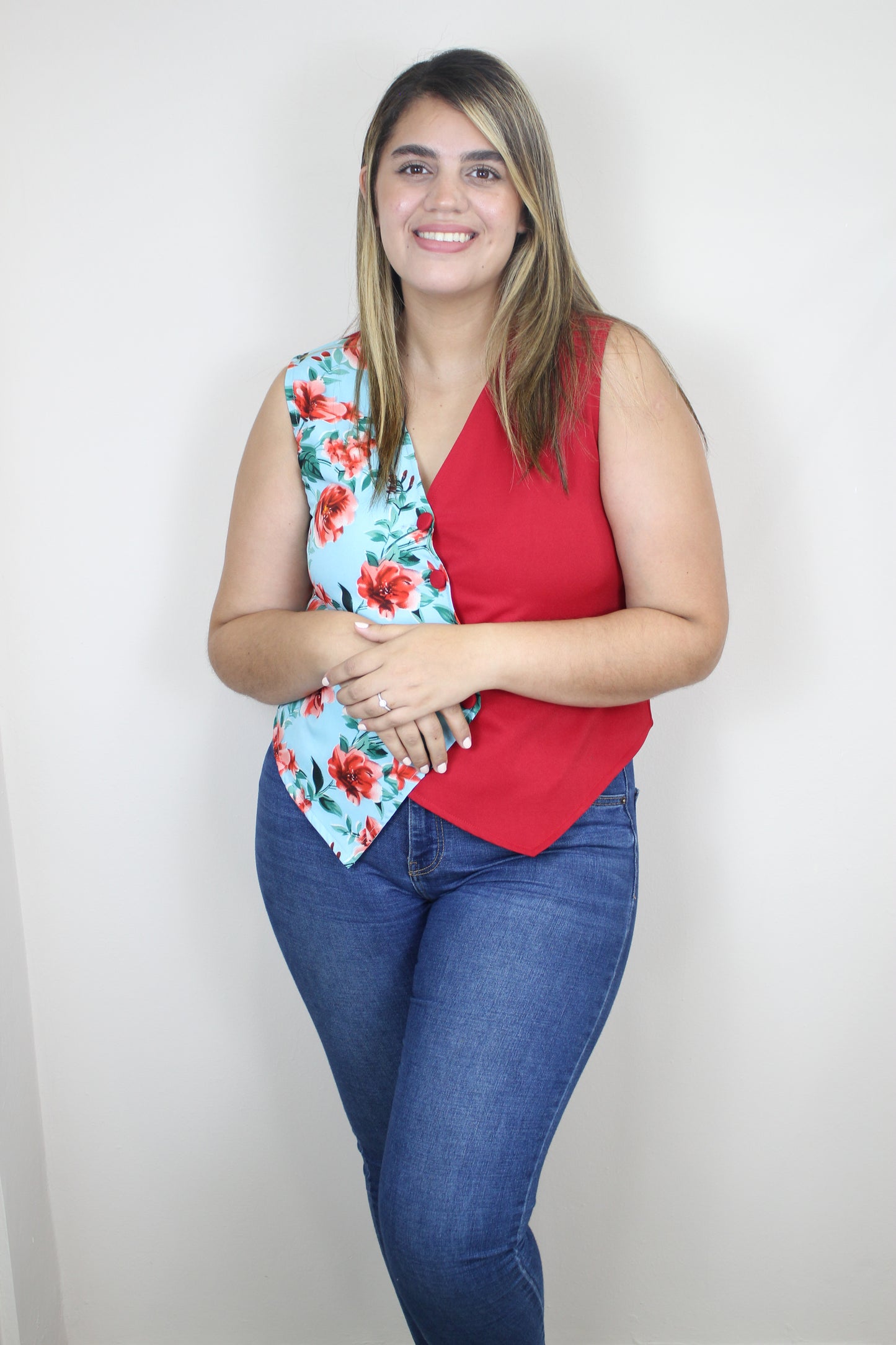 VEST combi red +Blue