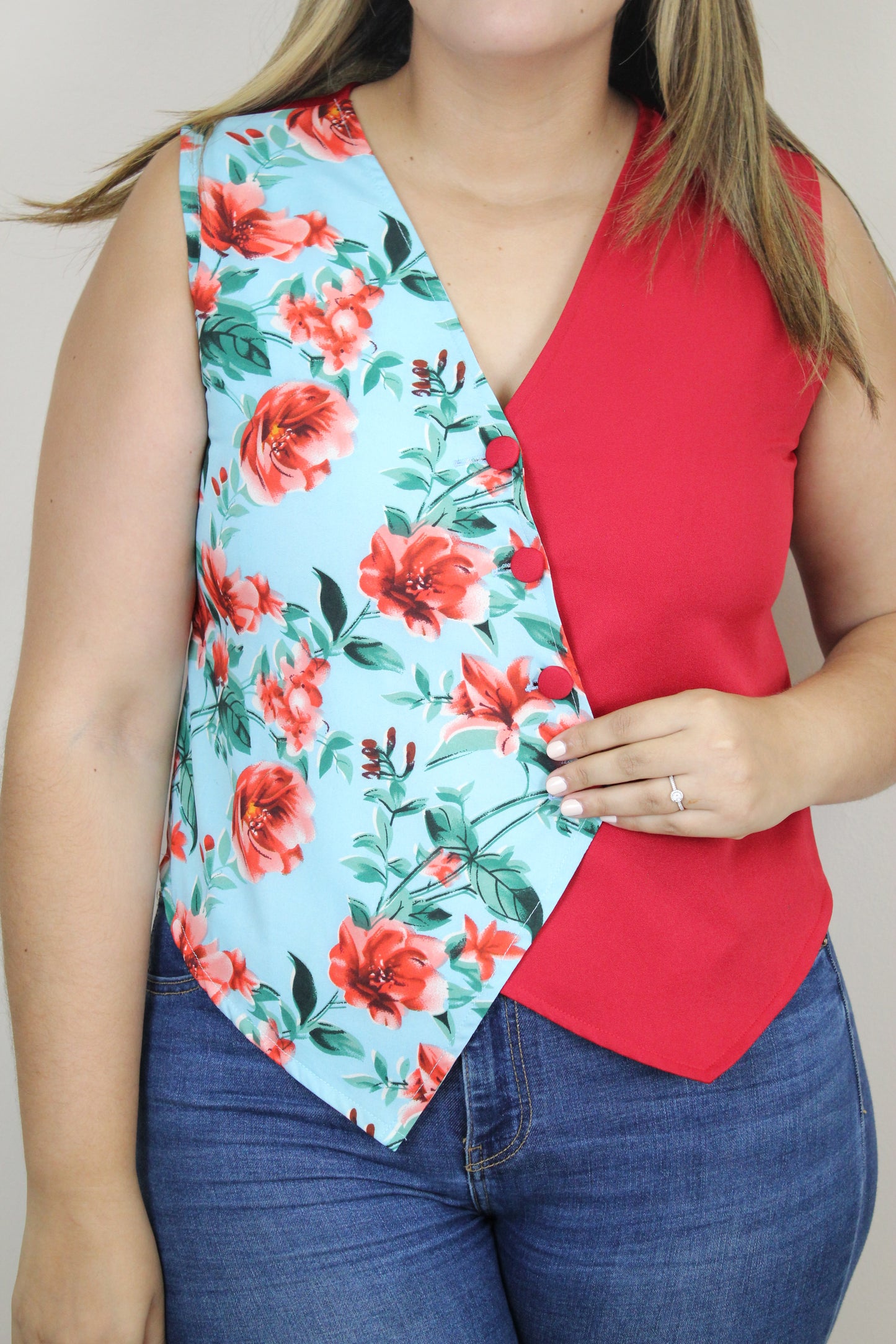 VEST combi red +Blue