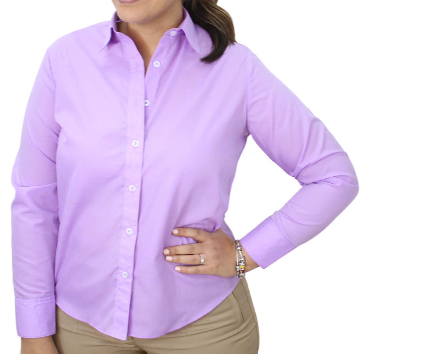 Camisa Lila Mangas Largas