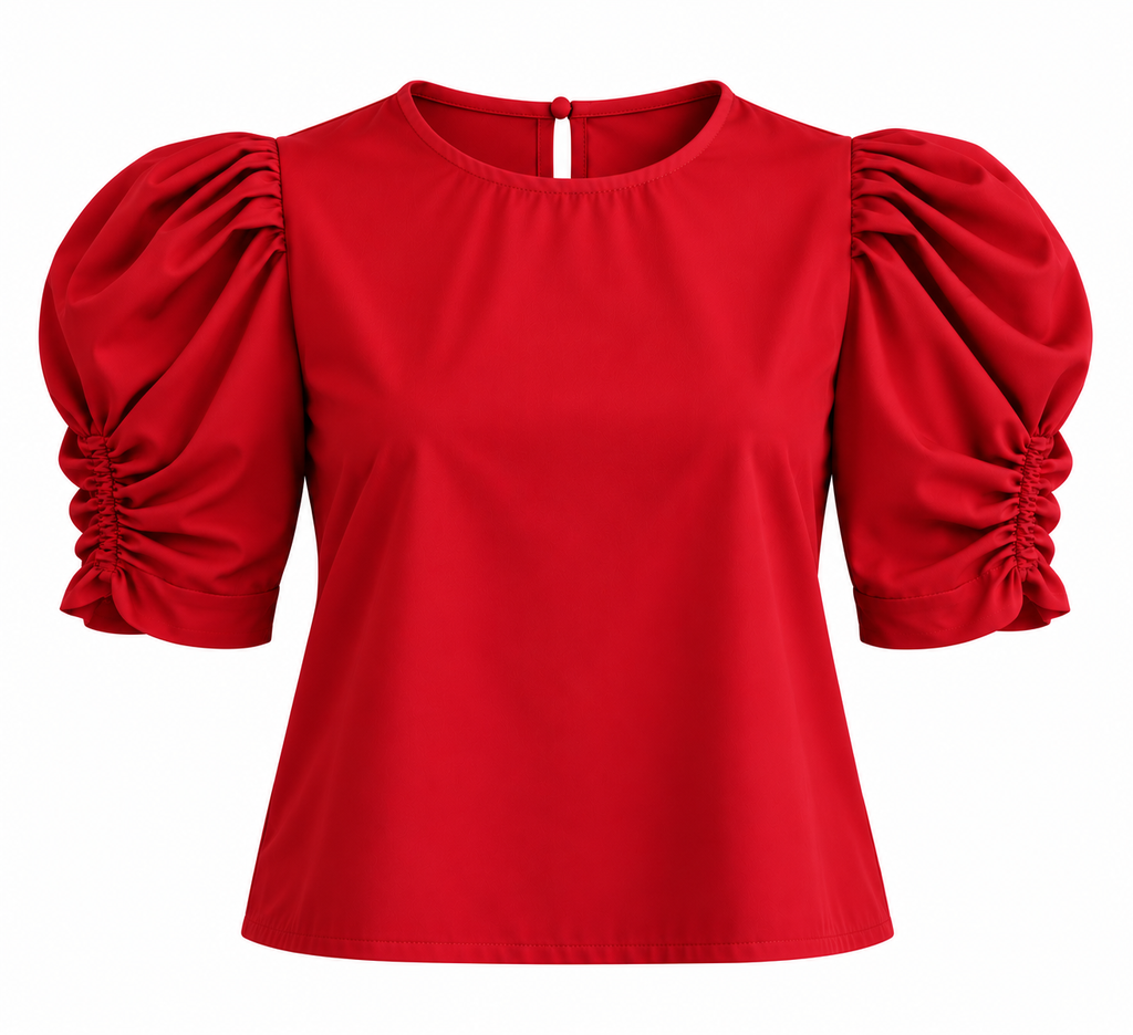 Blusa ruche 3/4