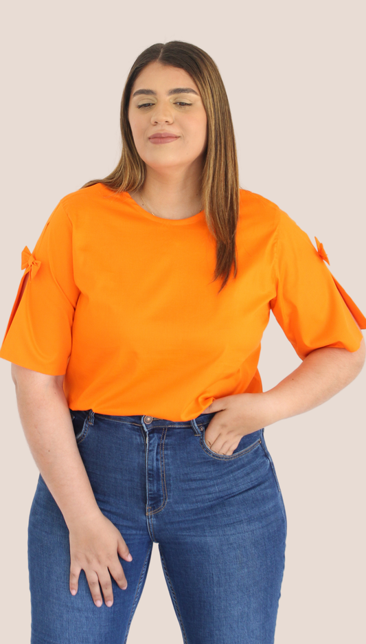 Lazos naranja Blouse