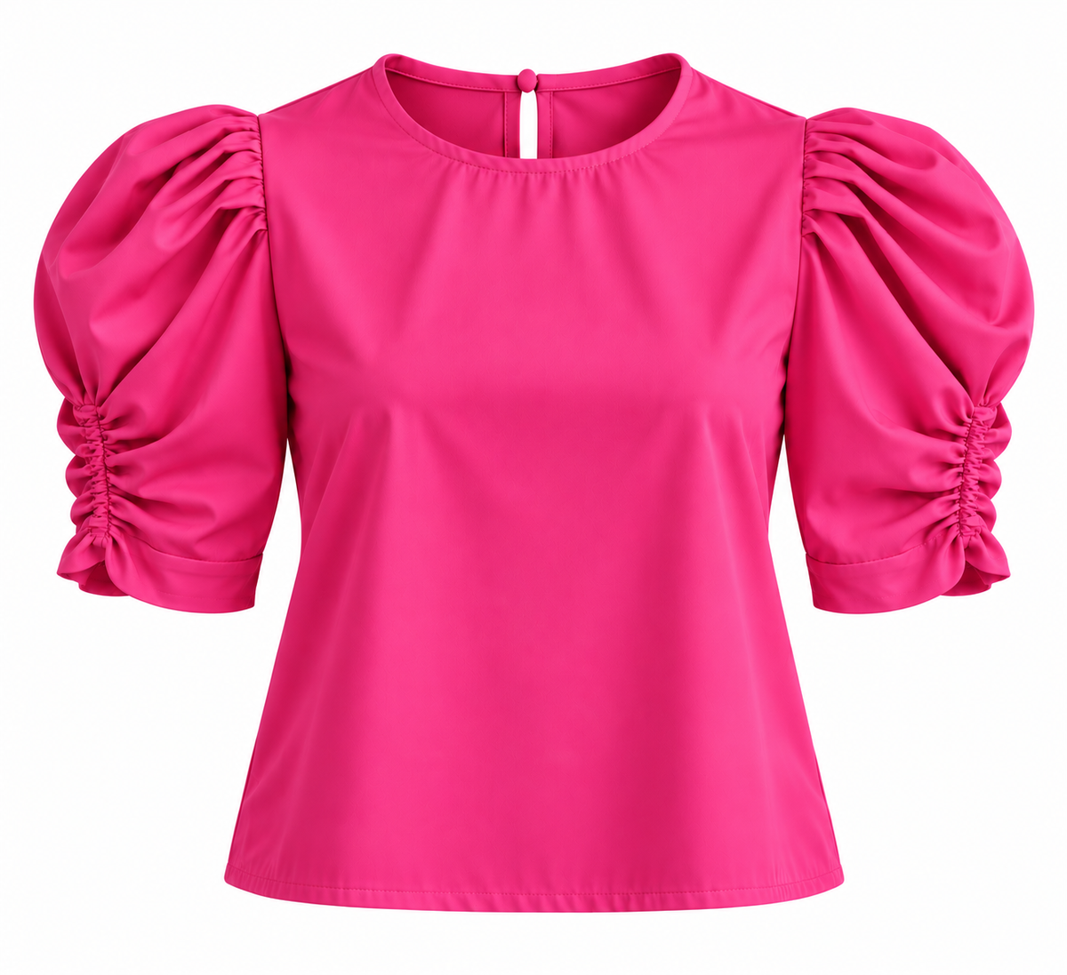 Blusa ruche fucsia