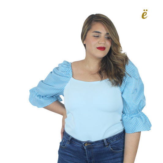 Vichy Blue Blouse