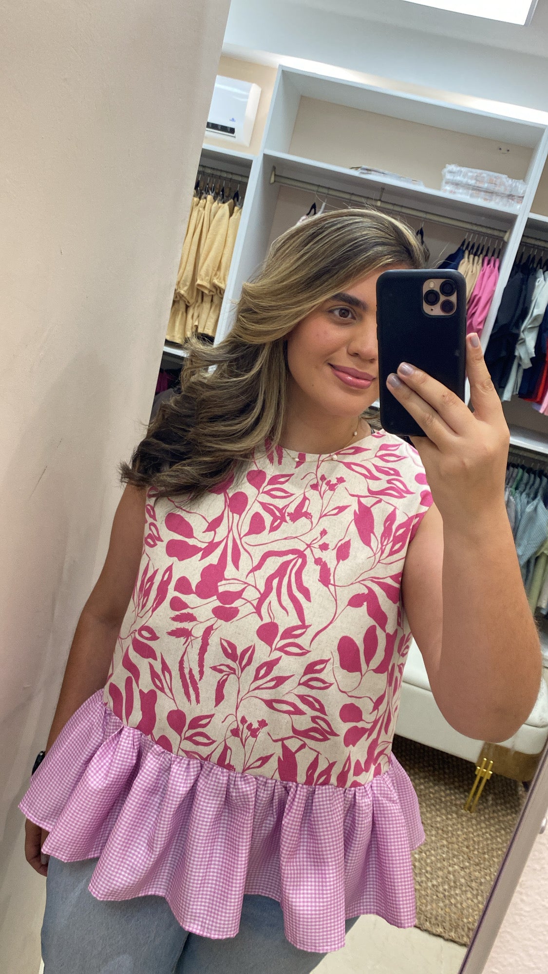 Peplum TOP Rosa Fucsia