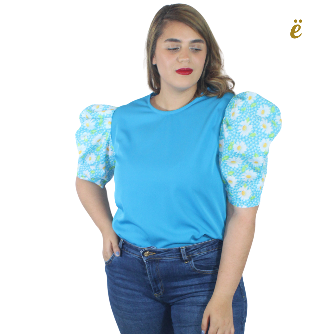 Turquesa Flower Blouse