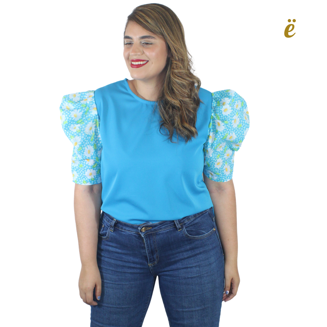 Turquesa Flower Blouse