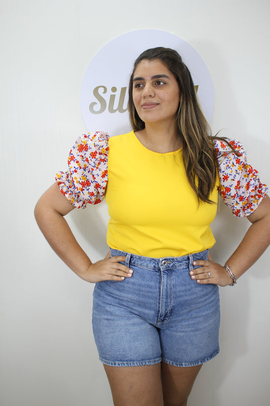 Sol Blouse estampada