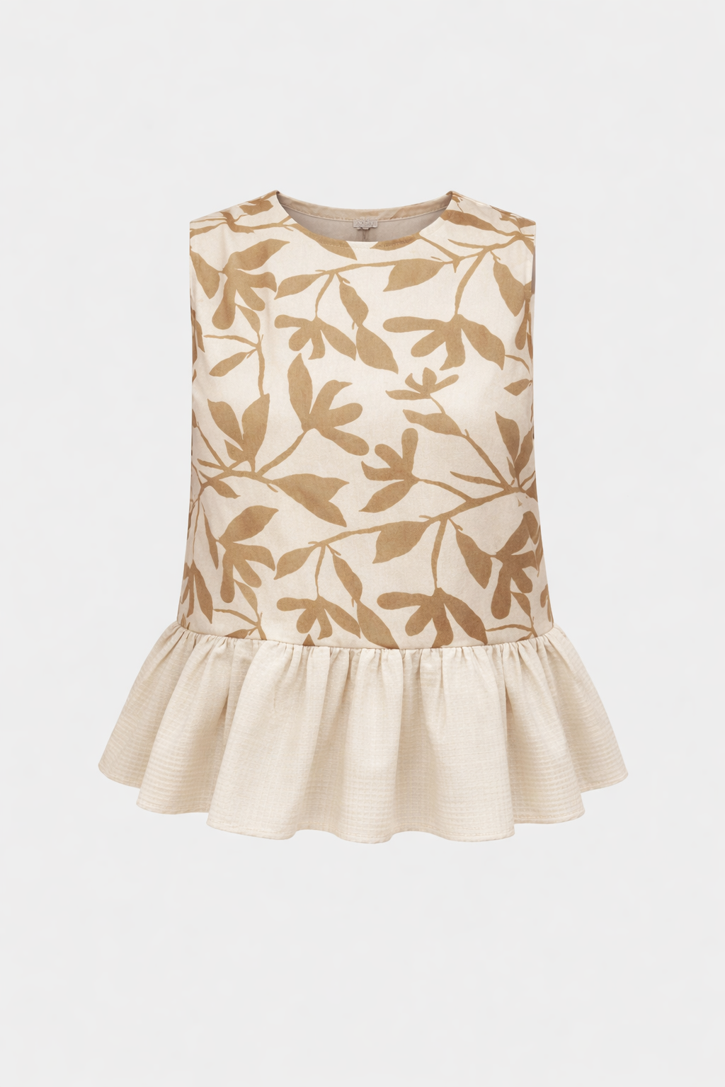 Peplum Top Beige