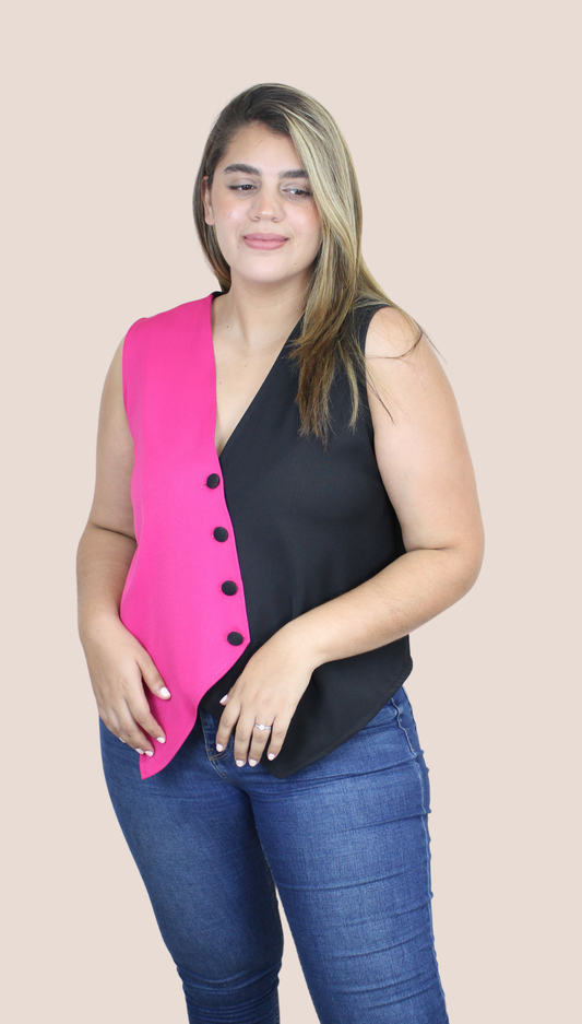 Vest Bicolor Fucsia