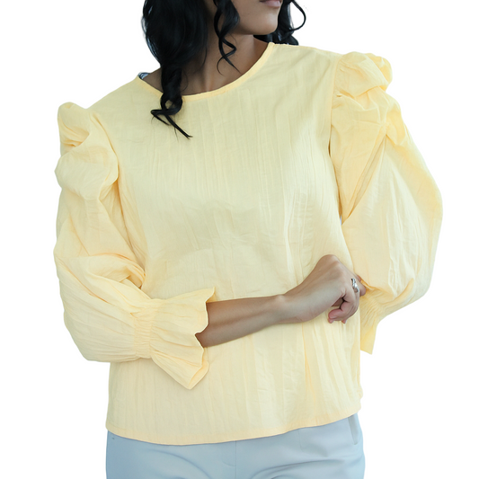 ALGODON CORRUGADO LONG EN AMARILLO