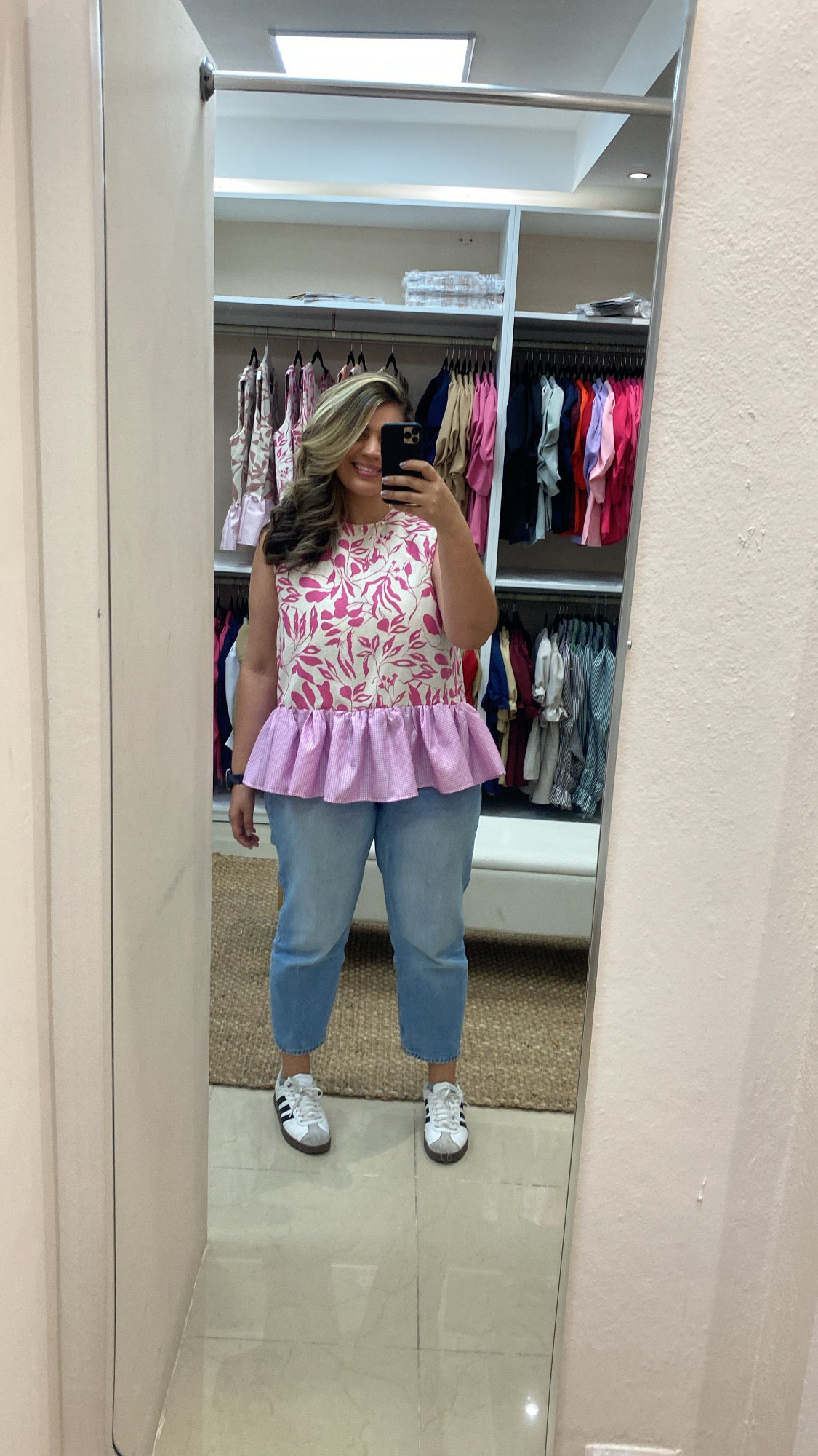Peplum TOP Rosa Fucsia