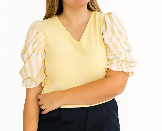 LINO BLUSA AMARILLA RAYAS