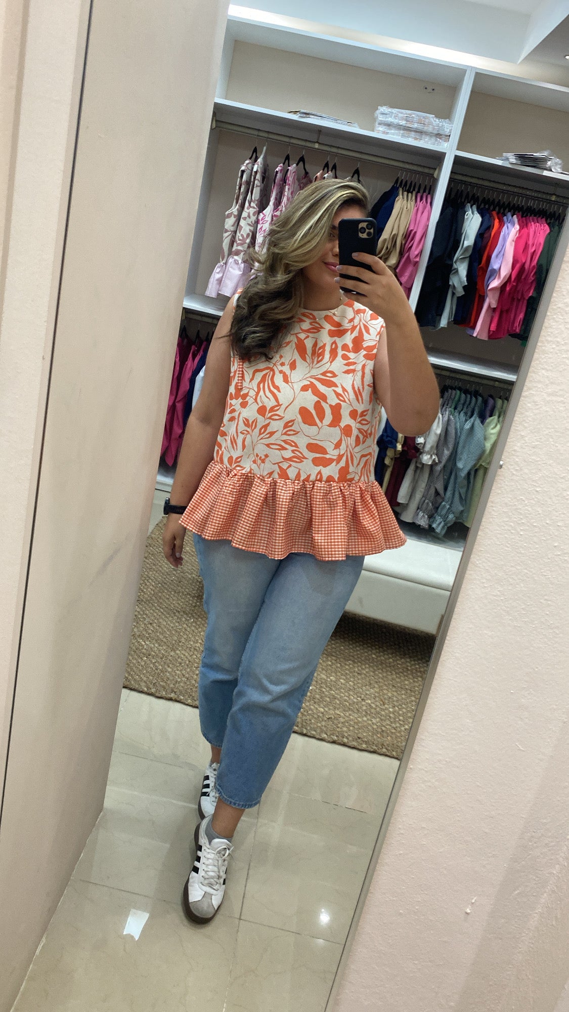 Peplum TOP combinado Orange