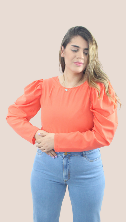 Coral Basic Long Blouse