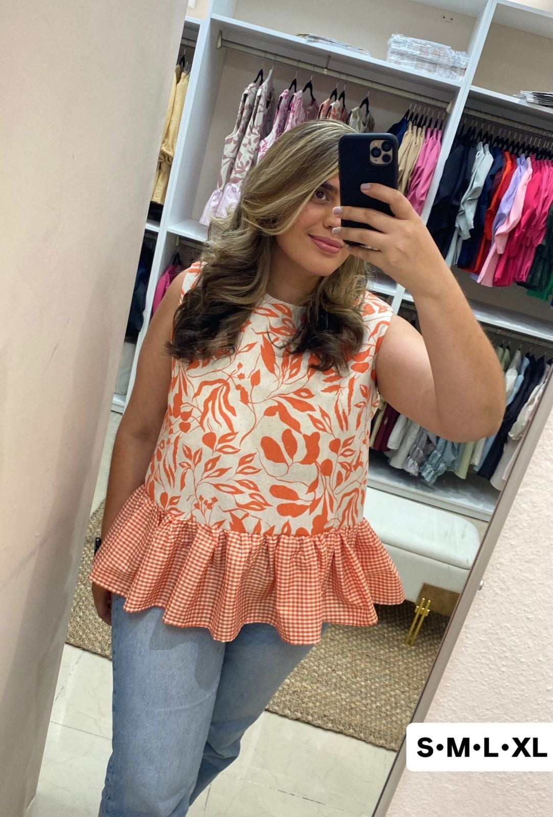 Peplum TOP combinado Orange
