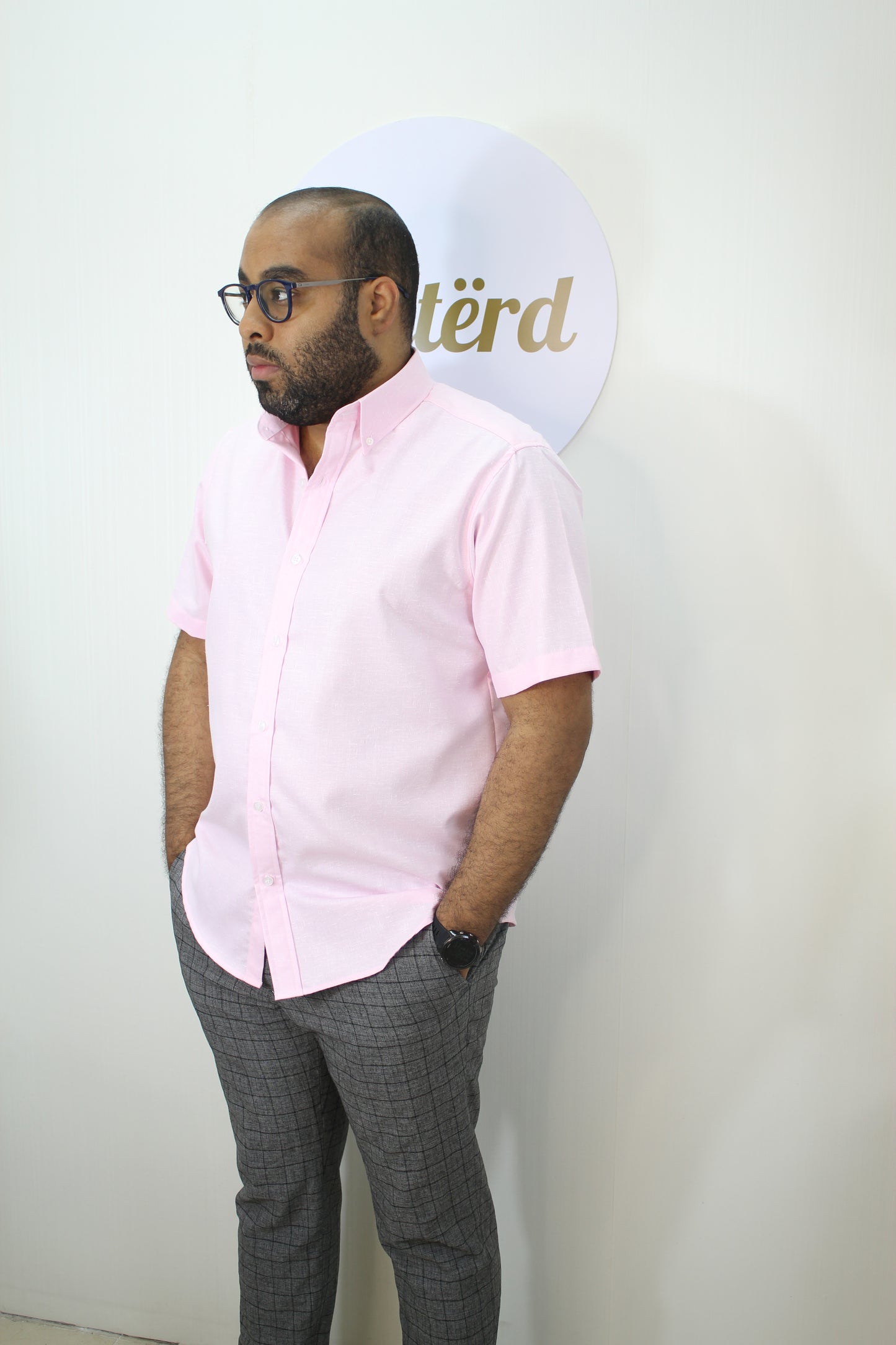 Camisa Rosada Mangas Cortas