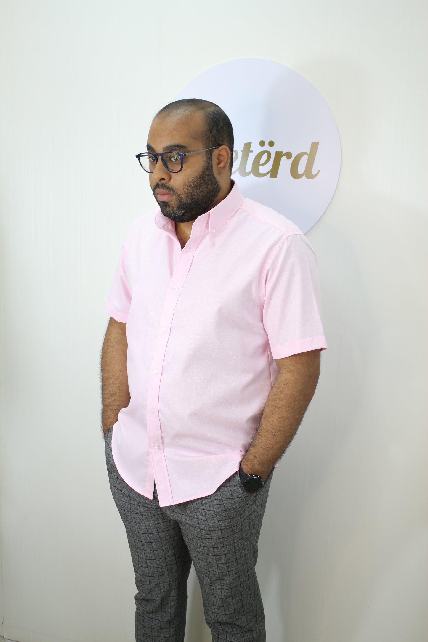 Camisa Rosada Mangas Cortas