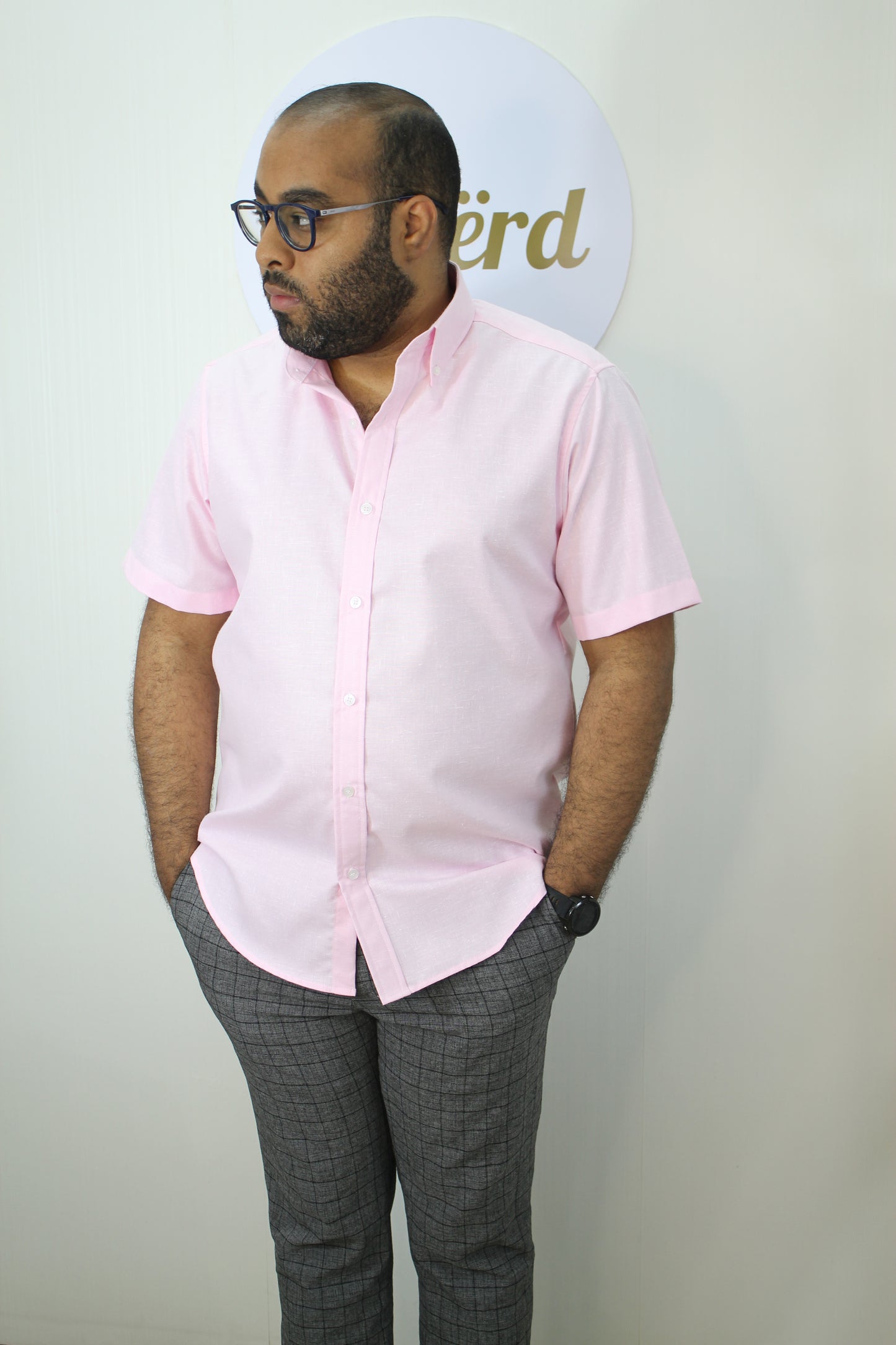 Camisa Rosada Mangas Cortas