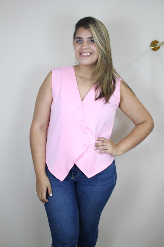 Vest Rosado pastel