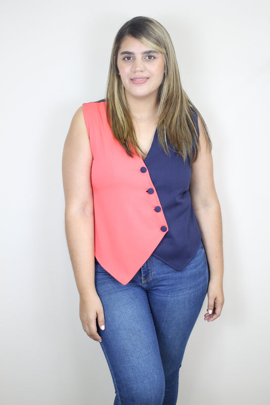 VEST Navy+Coral